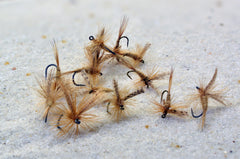Region Fishing hand-tied Light Cahill dry fly on Mustad hook