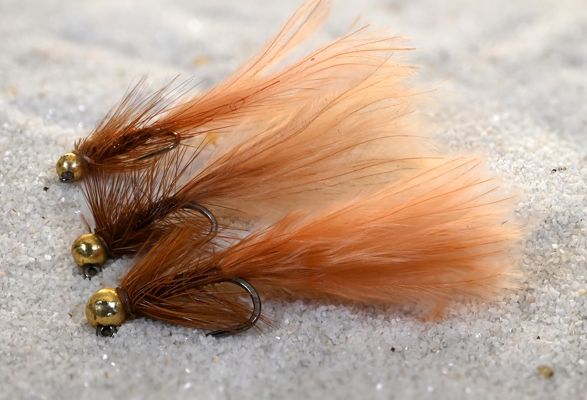 Region Fishing Tungsten Micro Woolly Bugger Jig Head brown with fast sinking for Euro Nymph fishing