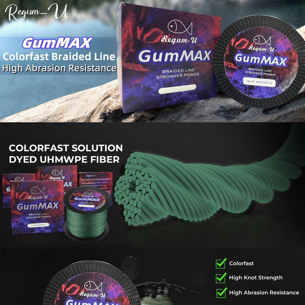 Regum-U GumMAX performance in both saltwater and freshwater with wear resistance.