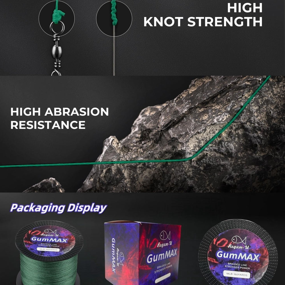 Regum-U GumMAX seamless surface reduces water entry resistance for smoother reeling.