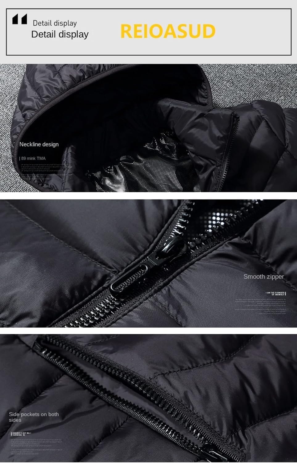 REIOASUD heated hoodie folded for compact packing.