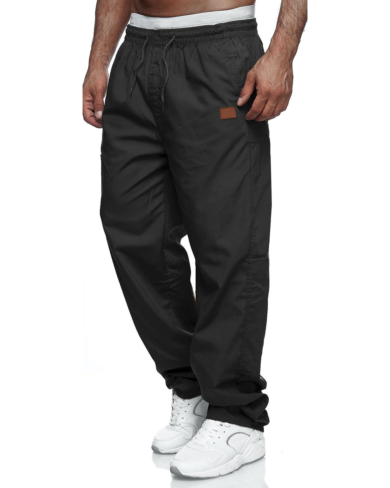 Rela Bota mens cargo jogger pants waistband drawstring for adjustable fit