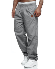 Rela Bota mens casual jogger pants with drawstring front view for all day comfort and versatility.