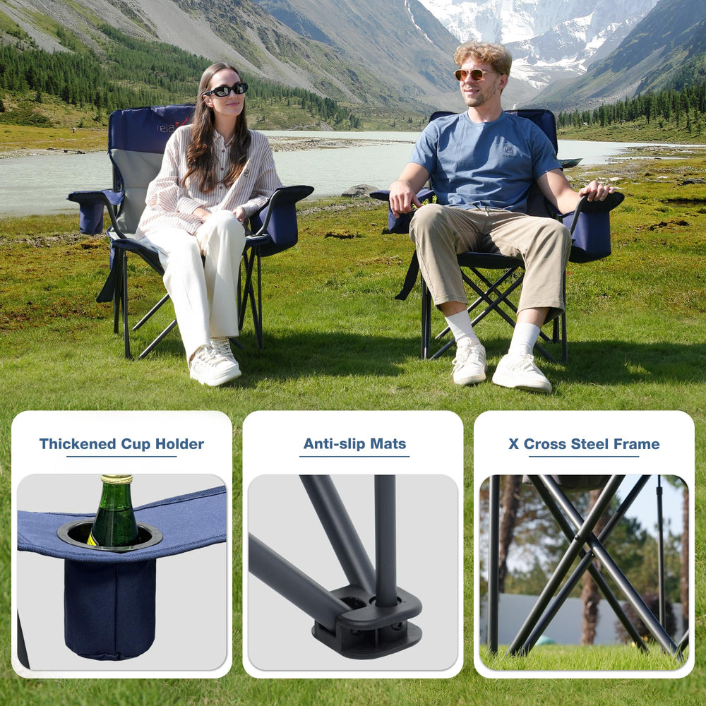 RELAX FIELD 2 Pack Oversized Chair cooler-bag keeps beverages cool at the beach or camp.