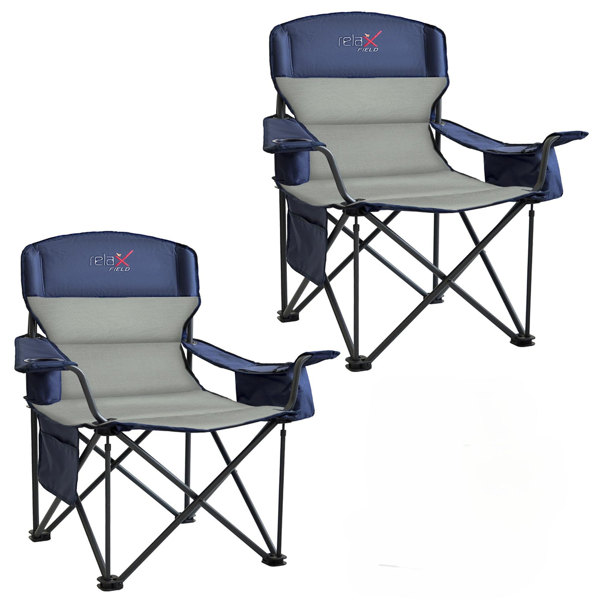 RELAX FIELD 2 Pack Oversized Chair front view for spacious outdoor seating and comfort.
