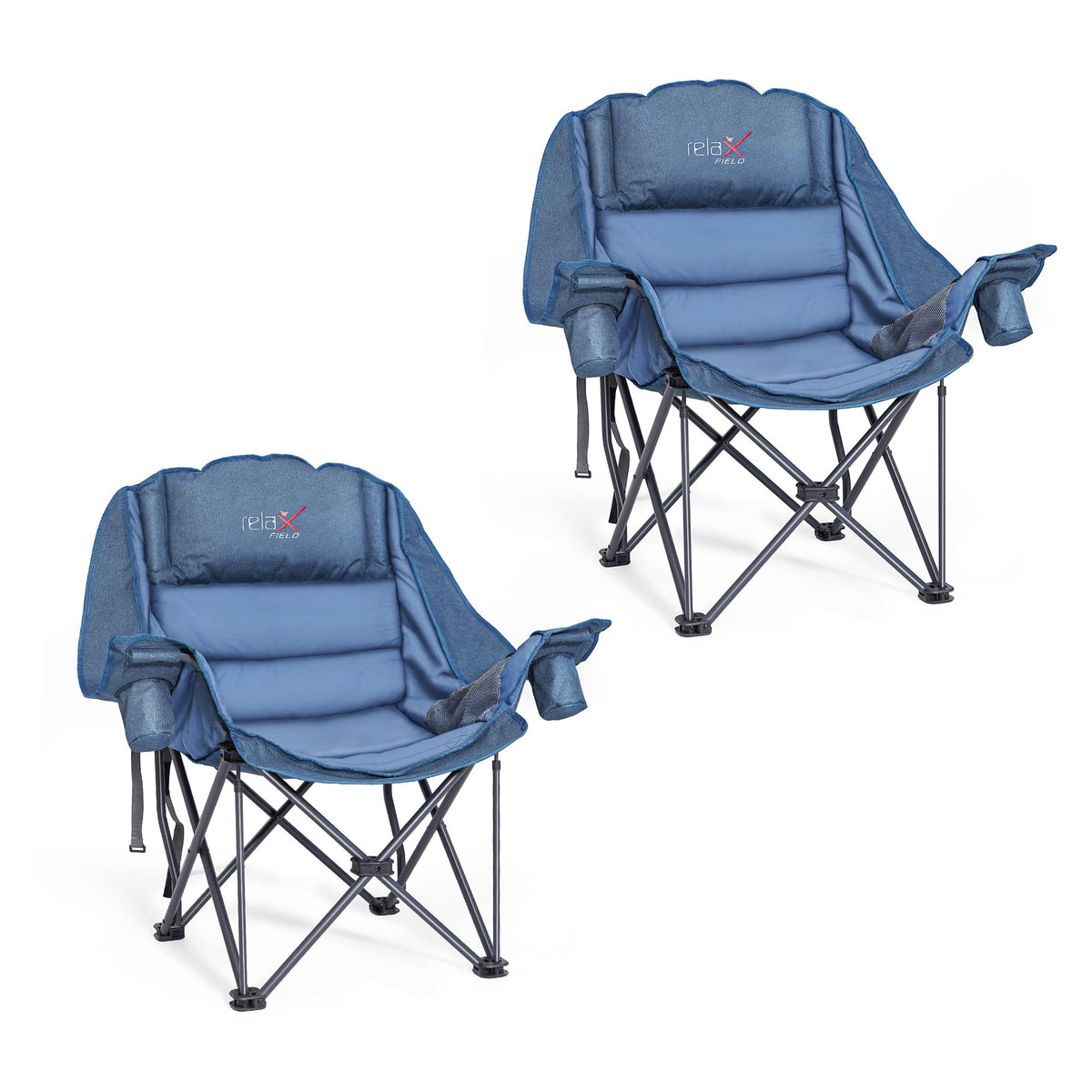 RELAX FIELD 2-pack oversized chair open for relaxed outdoor lounging.