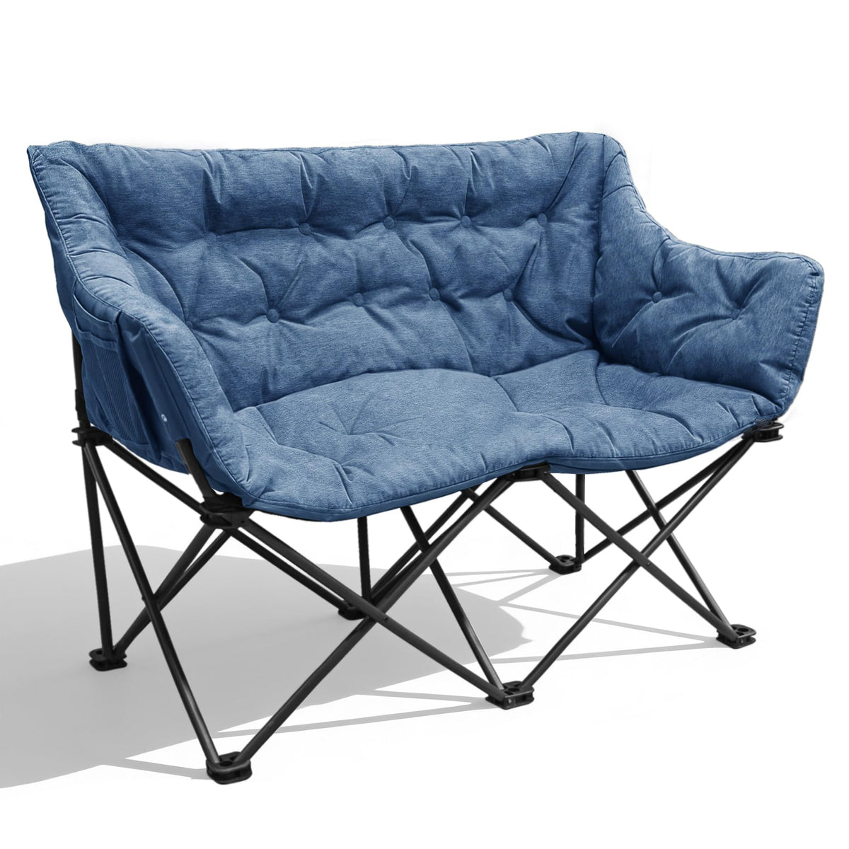 RELAX FIELD double camping chair setup for two outdoors, quick to unfold.