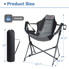 RELAX FIELD Hammock Camping Chair adjustable backrest for the ideal angle.