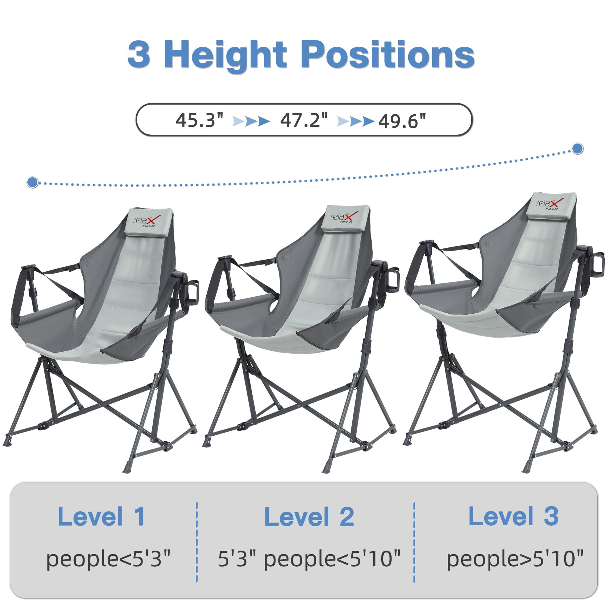 RELAX FIELD Hammock Chair uses tear-resistant fabric for breathable comfort in hot sun.