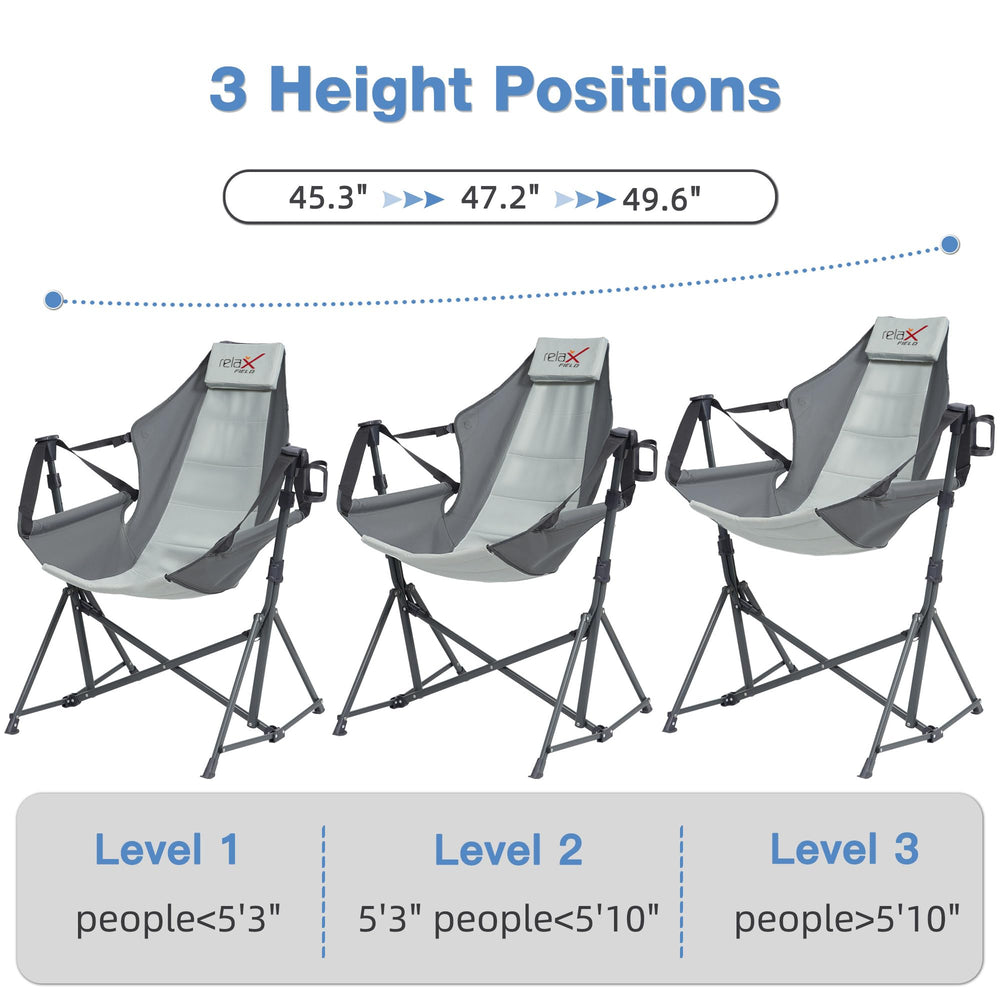 RELAX FIELD Hammock Chair uses tear-resistant fabric for breathable comfort in hot sun.