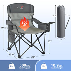 RELAX FIELD oversized chair cooler pouch keeps refreshments cool on trips.