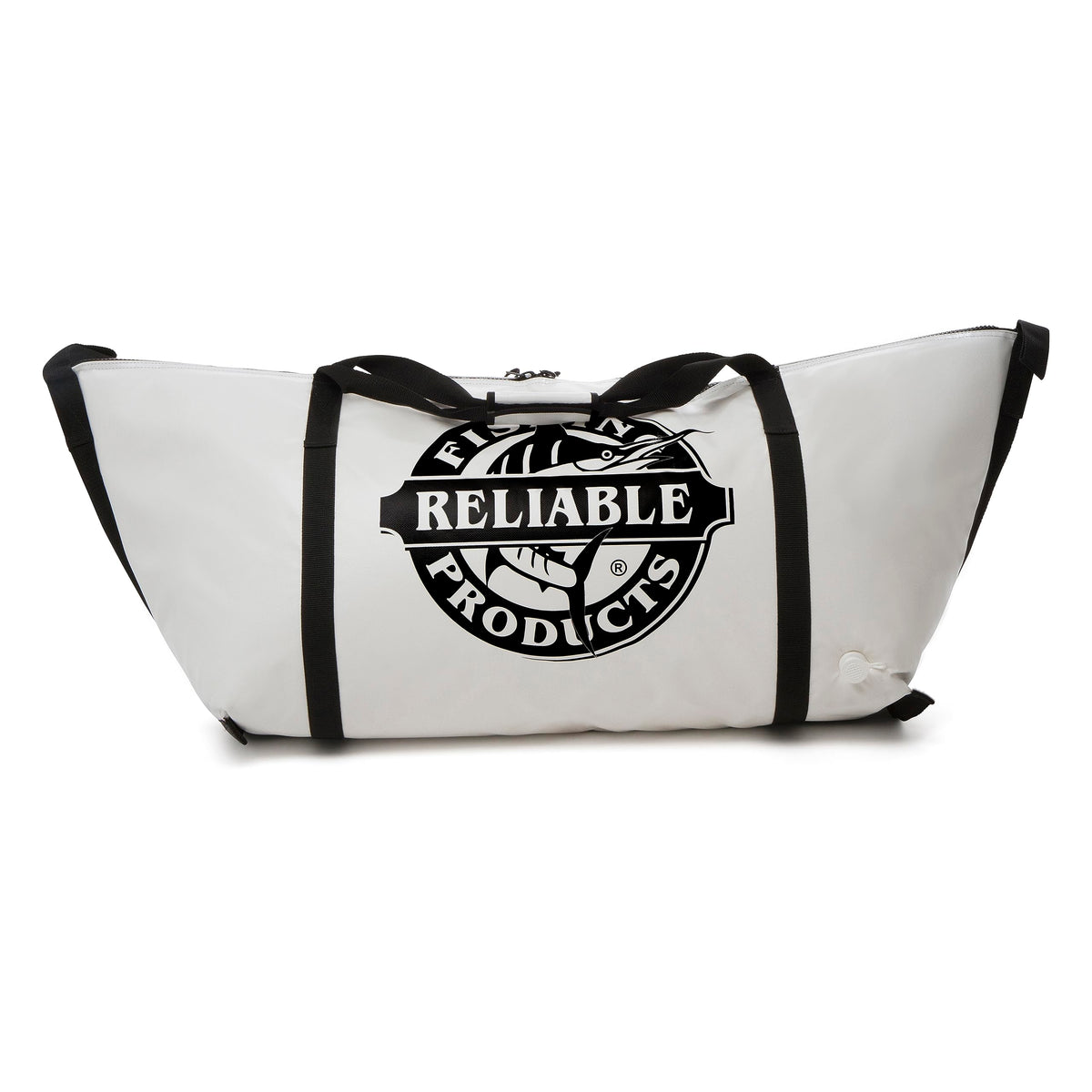 Reliable Fishing Products insulated cooler bag front view for easy transport