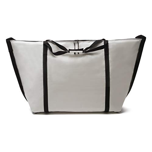 Reliable Fishing Products 28x48 bag with gusseted bottom sits flat and expands capacity