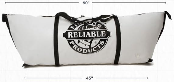 Reliable Fishing Products Kill Bag 20x60 gusset bottom sits flat for larger capacity.