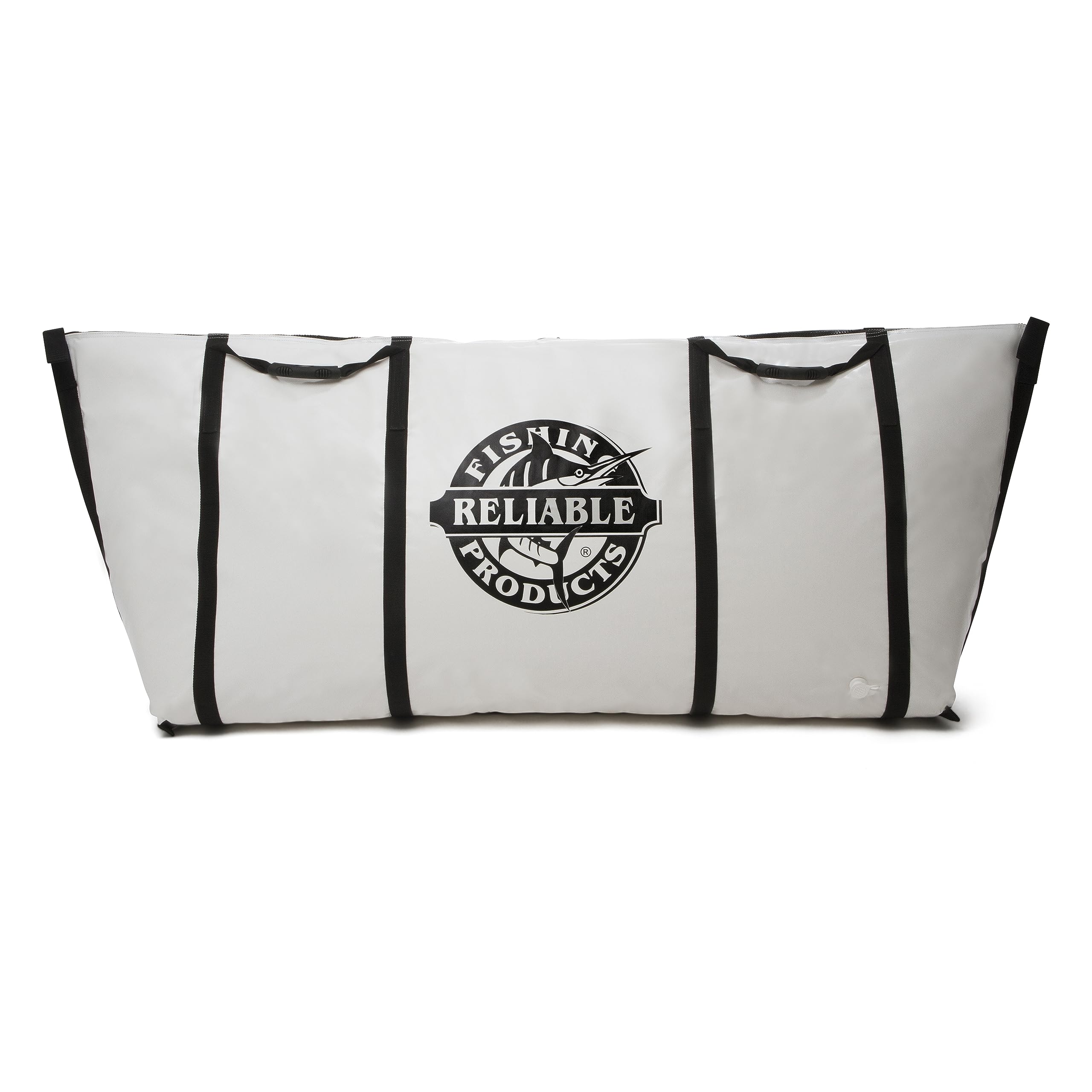 Reliable Fishing Products Kill Bag 30x72 dimensions for large offshore catch storage.