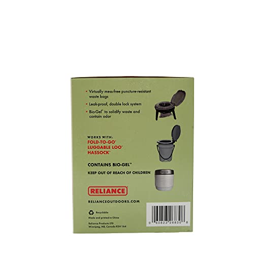 Reliance Double Doodie with BIO-GEL solidifies waste for easier handling.