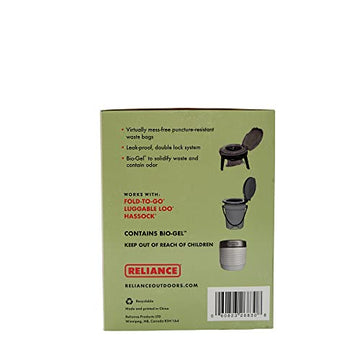 Reliance Double Doodie with BIO-GEL solidifies waste for easier handling.