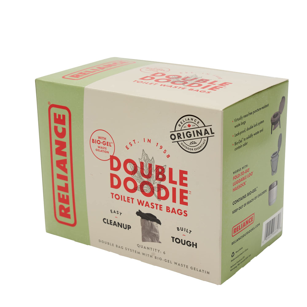 Reliance Double Doodie interior bag ready to contain waste securely.