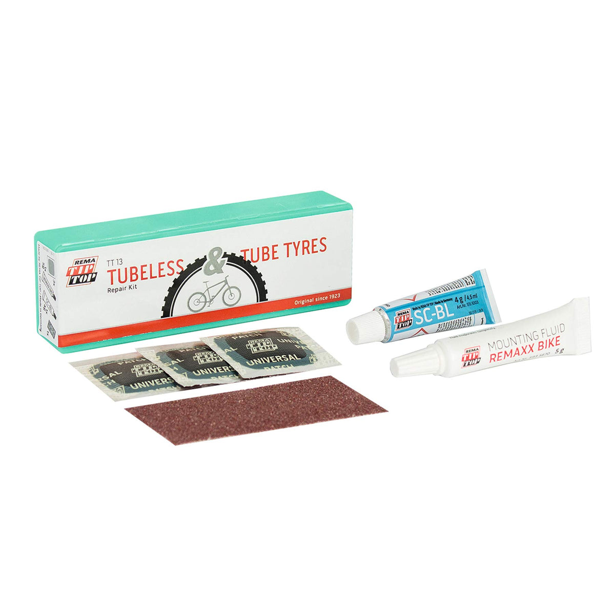 Rema Tip Top tubeless repair kit for quick tubeless tire repairs on the trail.