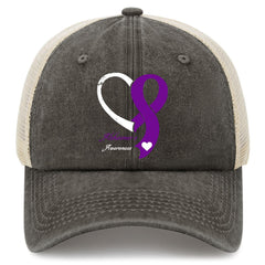 Front view of Remember for Those That Cannot Alzheimer's Awareness Ribbon Trucker Hat