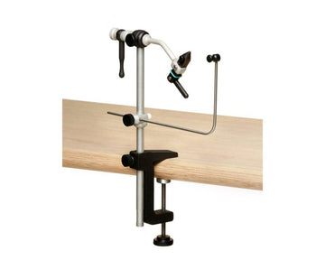Renzetti Traveler C-clamp base stabilizes your workstation during long tying sessions.