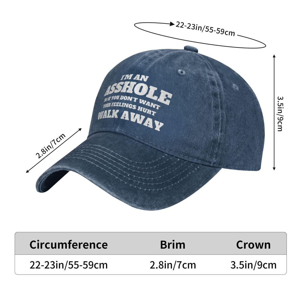 Renzund distressed cotton cap, navy, six-panel design adds rugged style
