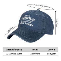 Renzund distressed cotton cap, navy, six-panel design adds rugged style