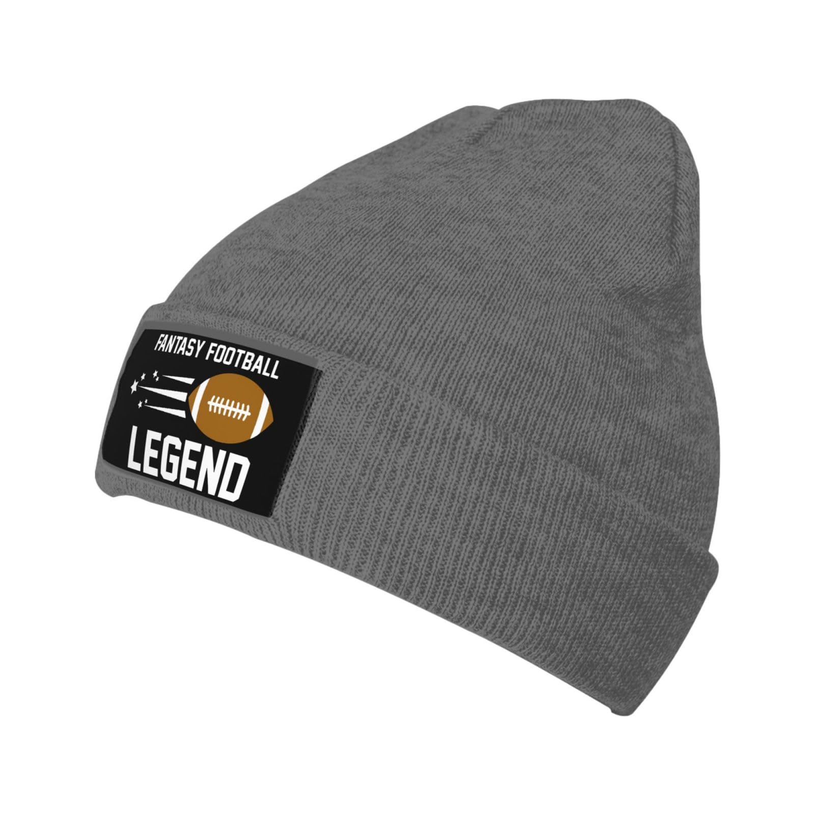 Renzund Fantasy Football Legend Beanie front view emphasizes bold style and warm comfort for cold commutes