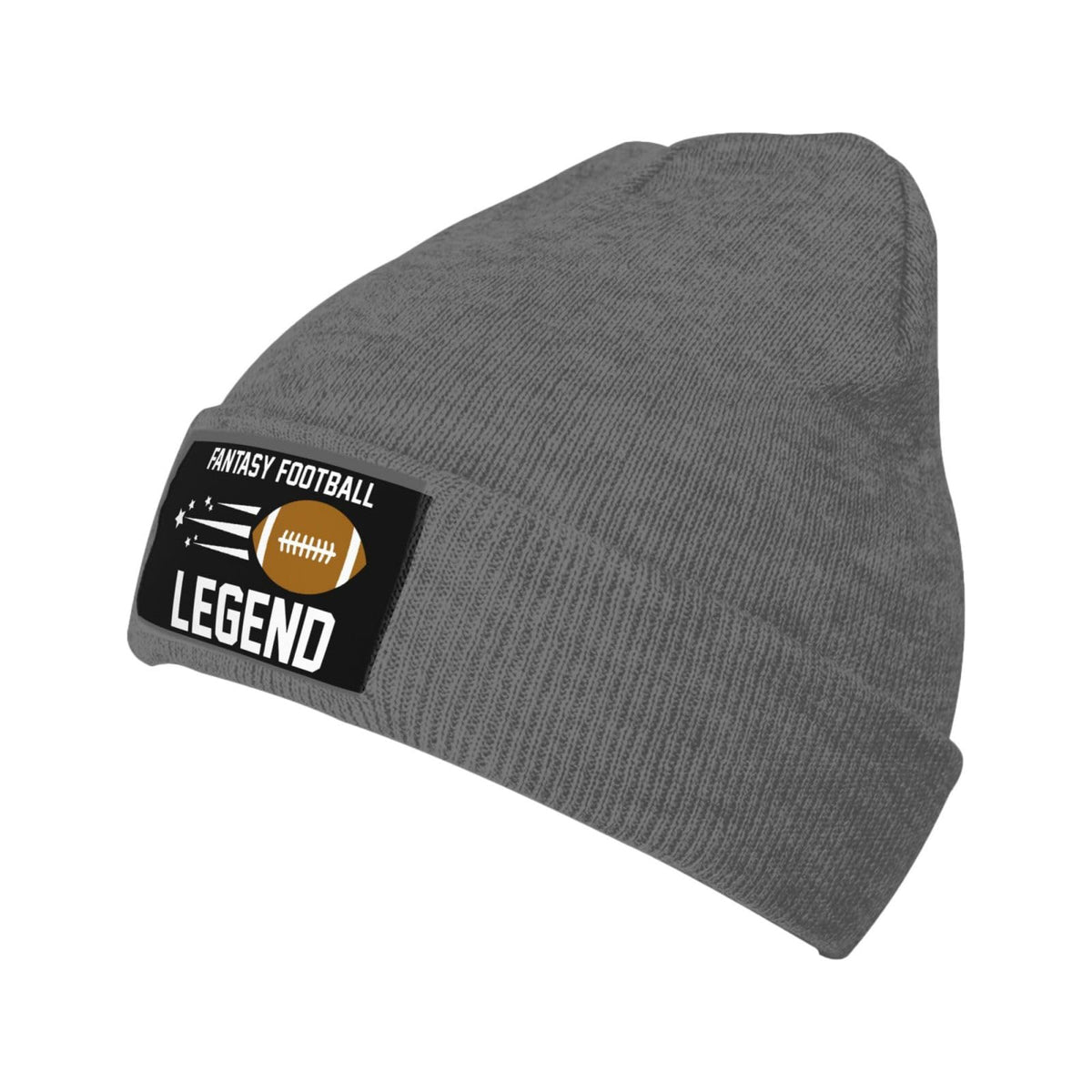 Renzund Fantasy Football Legend Beanie front view emphasizes bold style and warm comfort for cold commutes