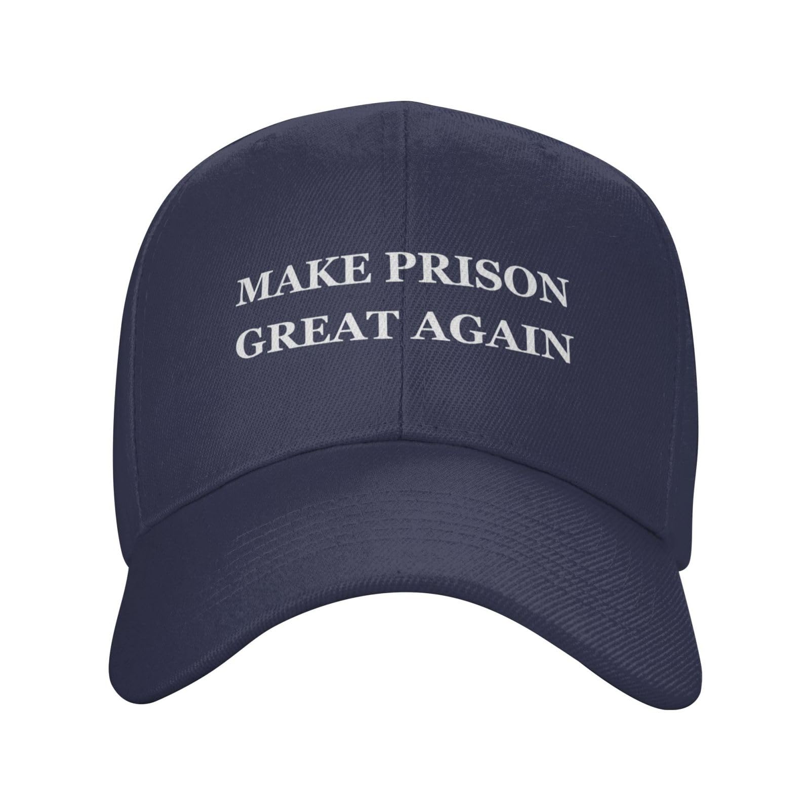 Renzund Make Prison Great Again hat front view showing navy blue cap for everyday wear