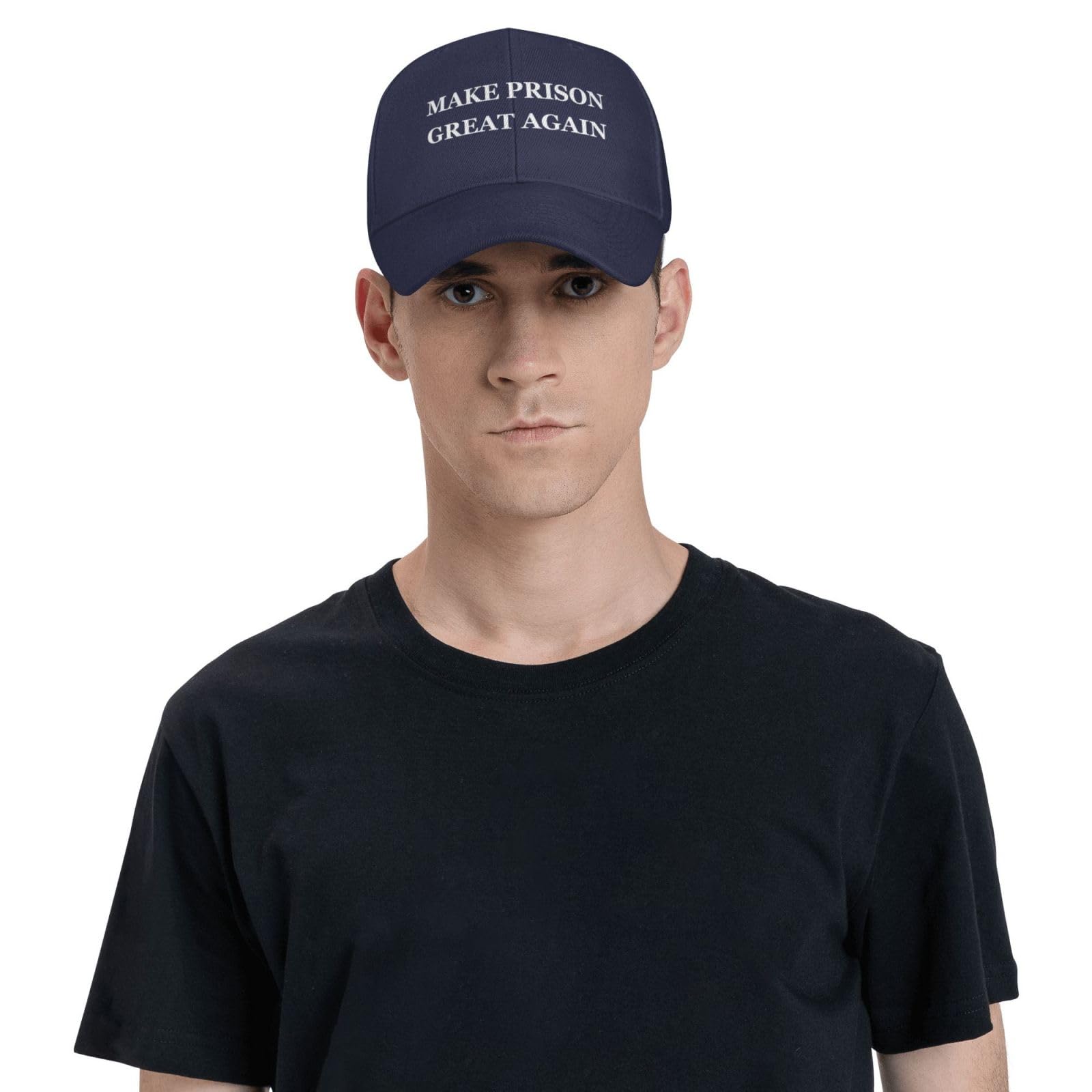 Renzund Make Prison Great Again hat side view with adjustable fit for all head sizes