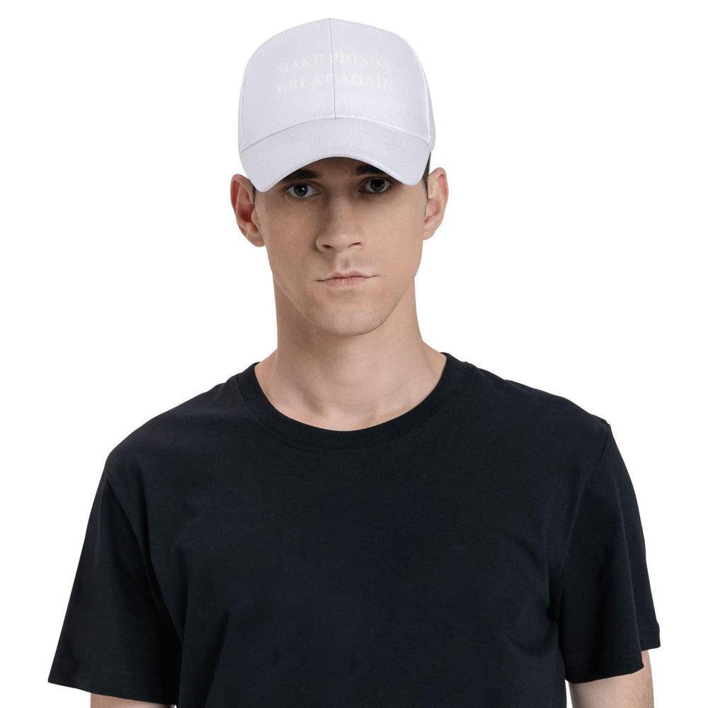 Renzund Make Prison Great Again hat side view with adjustable fit for all genders.