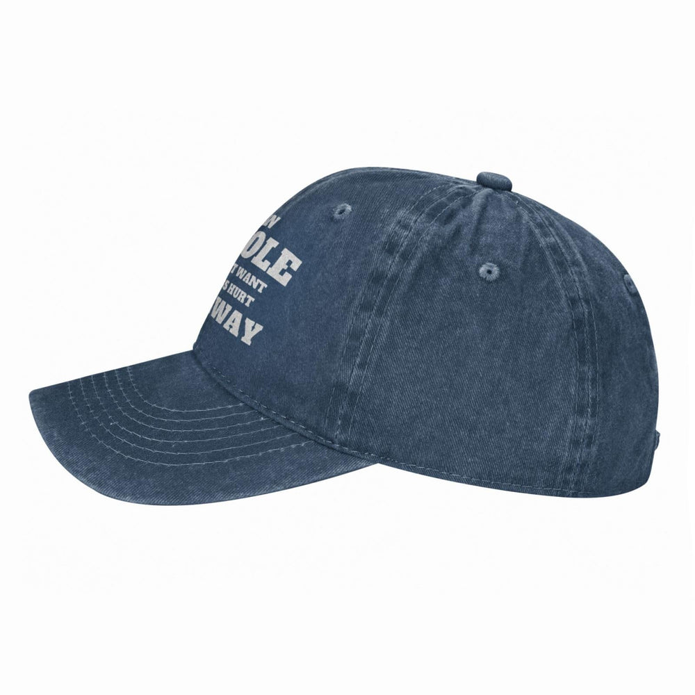 Renzund washed cotton cap, navy, relaxed look for weekends