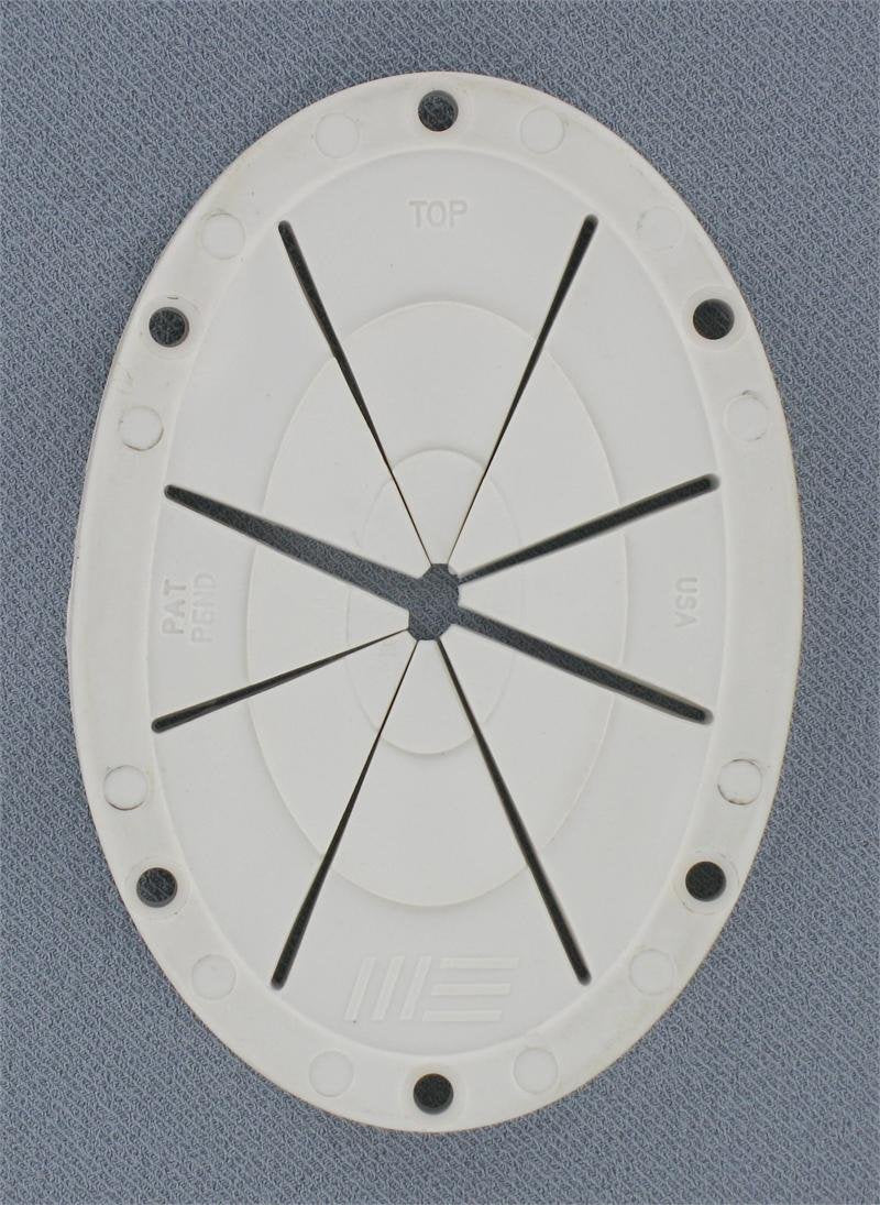 Replacement Boat Parts white oval rod holder keeps rods centered and secured underway