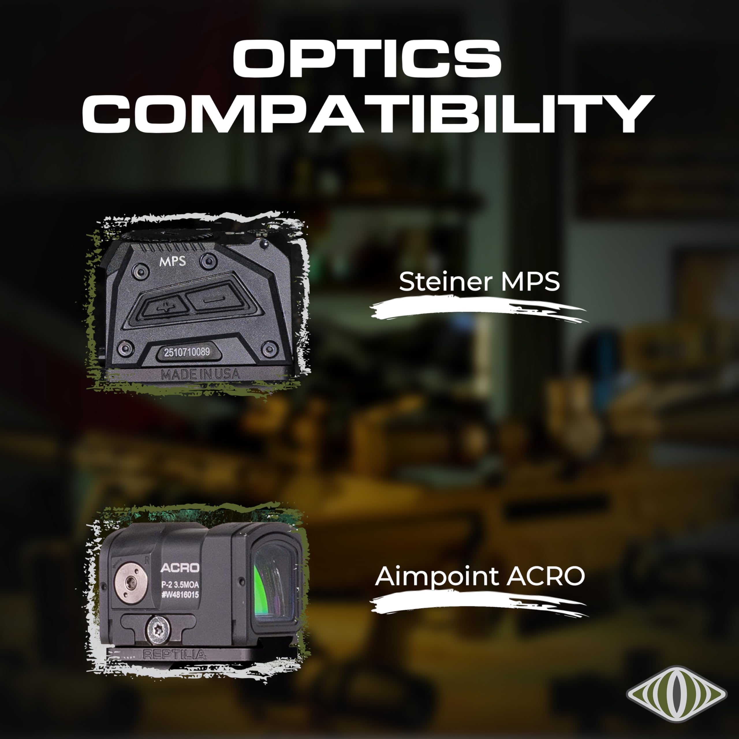 Reptilia Saddle Mount with Aimpoint ACRO compatibility enables fast sighting transitions