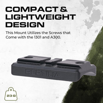 Reptilia Saddle Mount with MILSPEC Type III hard coat finish for harsh conditions