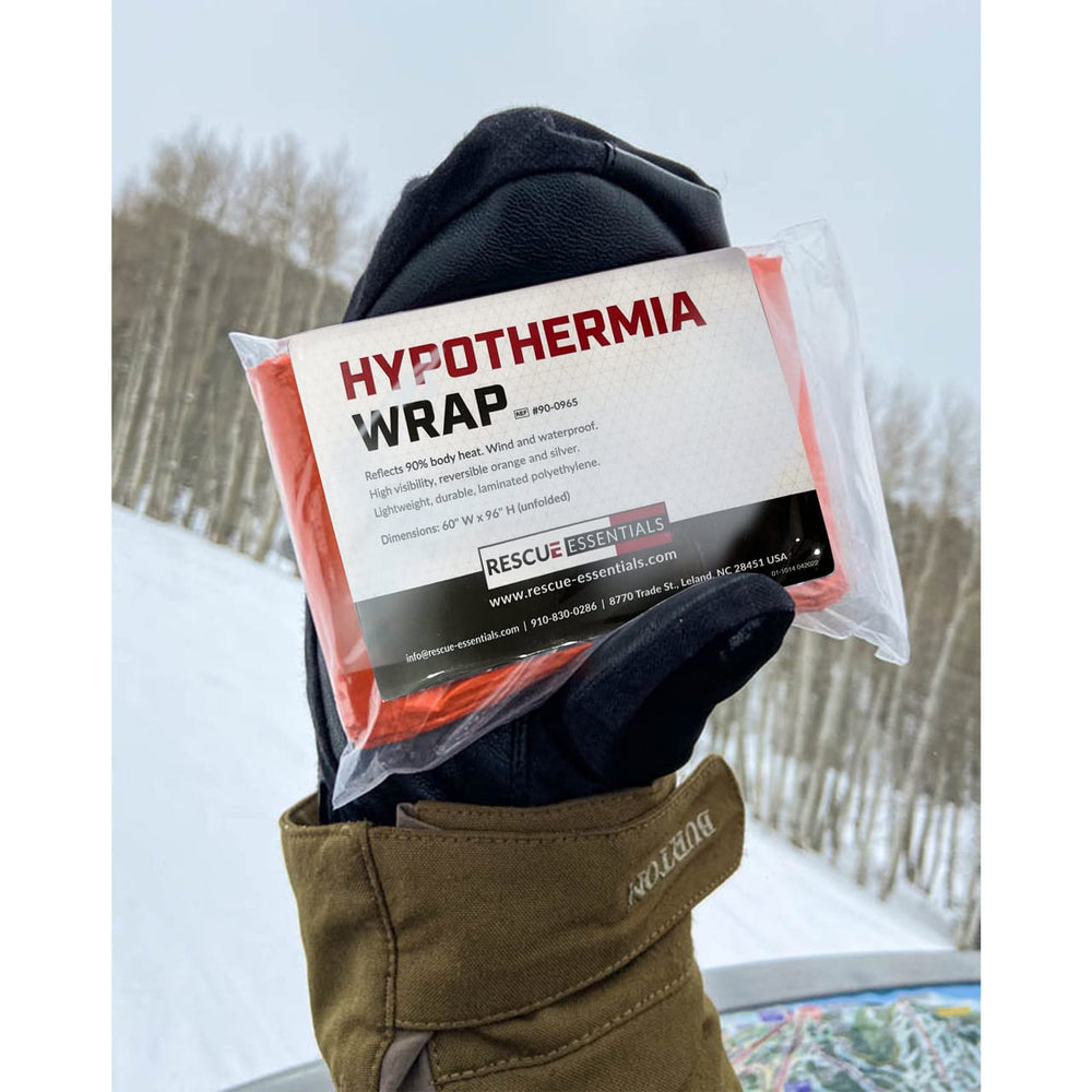 Rescue Essentials hypothermia wrap blanket bag-pack ready for storage