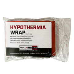 Rescue Essentials hypothermia wrap blanket orange open for quick warmth