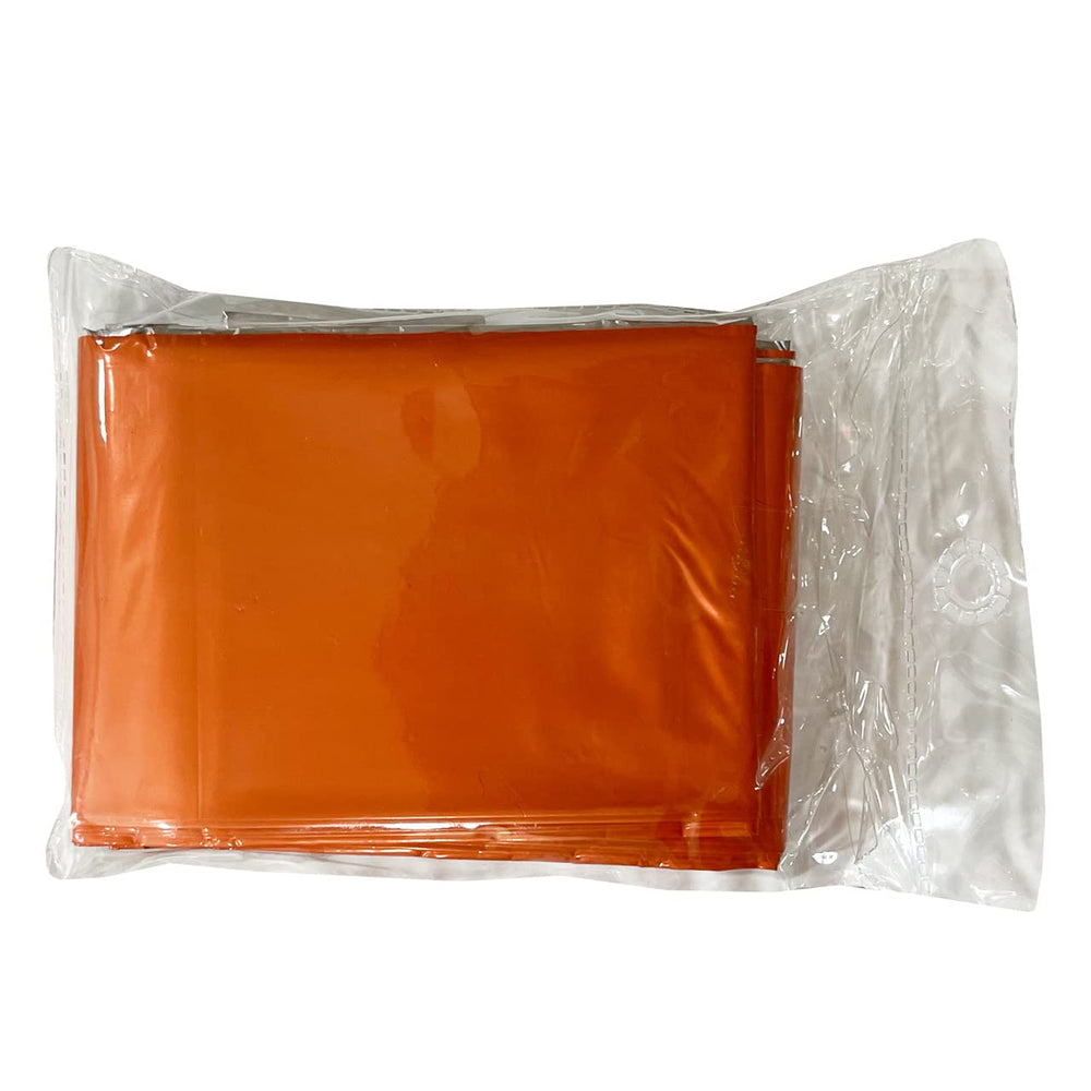 Rescue Essentials hypothermia wrap blanket orange packed for compact storage