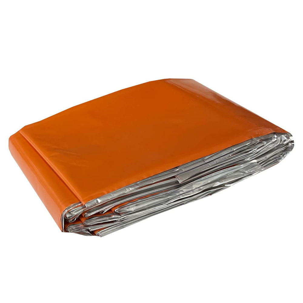 Rescue Essentials hypothermia wrap blanket waterproof and windproof in use