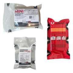 Rescue Essentials Mini TK compression bandage ready for rapid wound compression