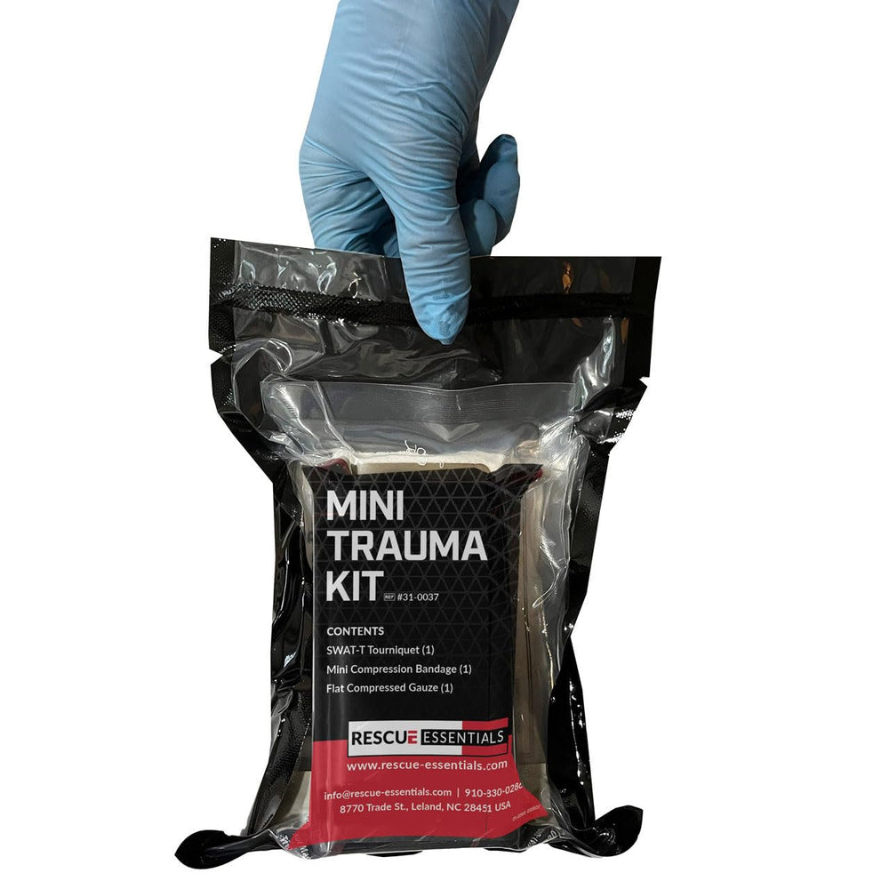 Rescue Essentials Mini TK tourniquet in use for quick bleeding response