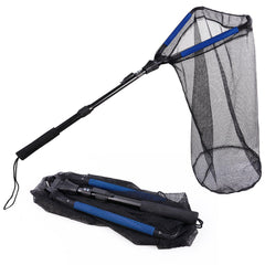 RESTCLOUD fishing landing net with telescoping pole extends reach for extended catching