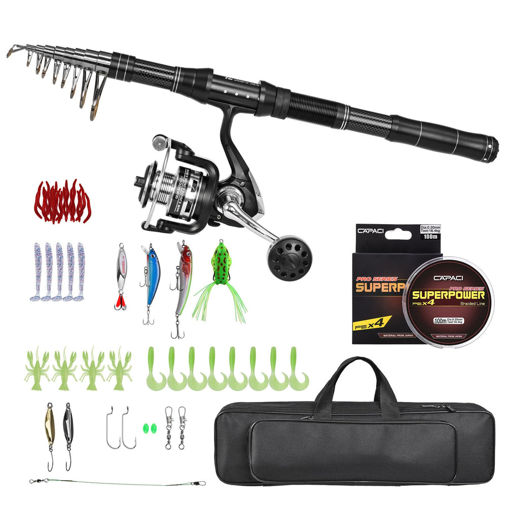 RESTCLOUD telescopic rod extended for versatile saltwater and freshwater fishing