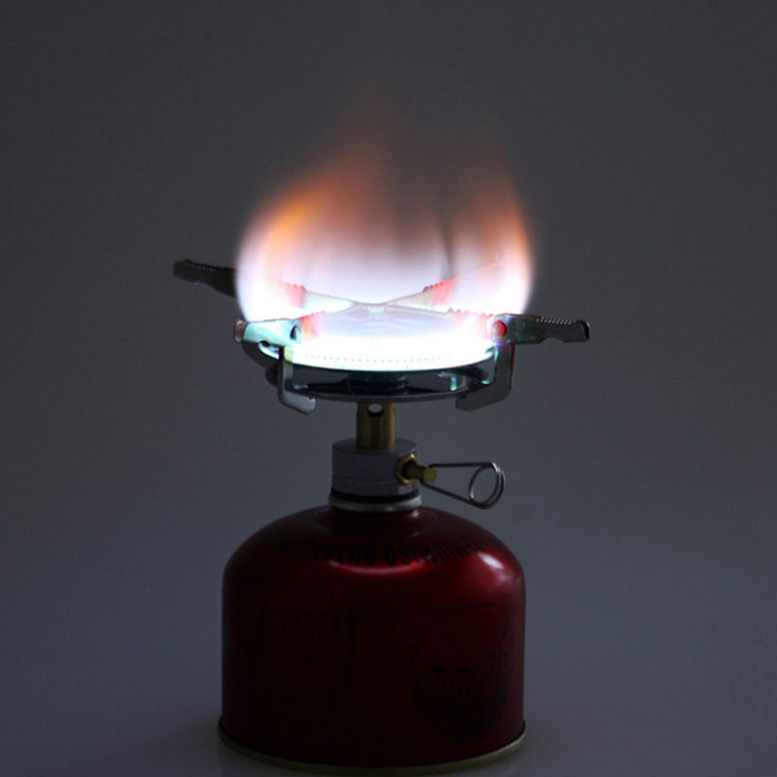 Restokki camping stove flame control knob lets you fine-tune the heat for cooking.