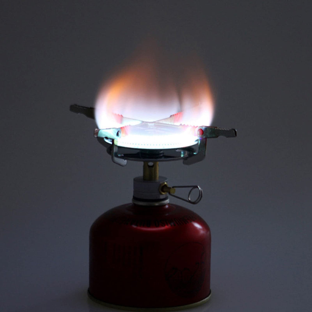 Restokki camping stove flame control knob lets you fine-tune the heat for cooking.