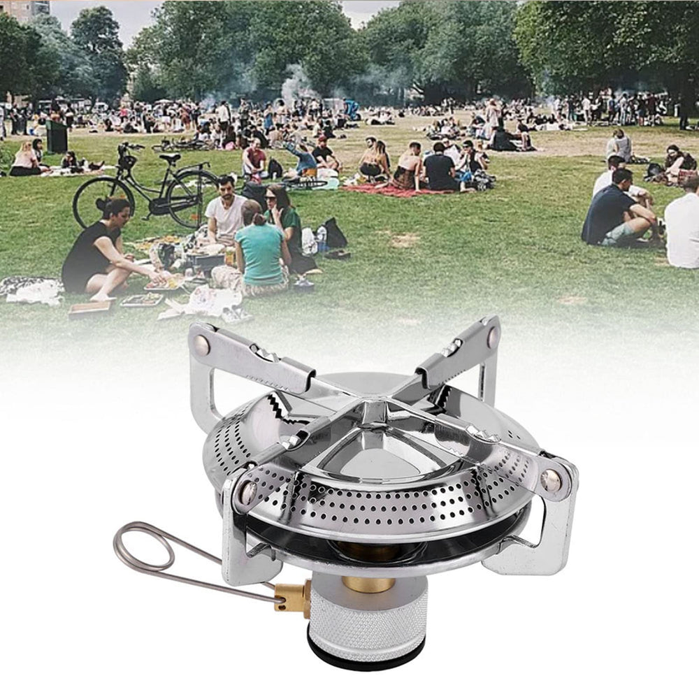 Restokki camping stove foldable design fits compact backpack setups.