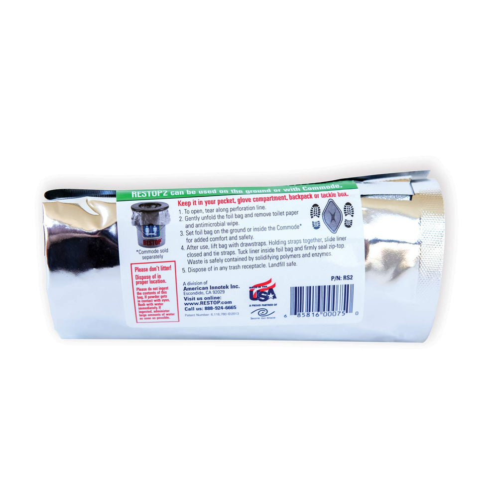 RESTOP 2 12-pack includes toilet paper and wipes for ready use