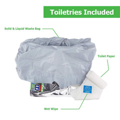 RESTOP 2 zip-lock closure seals waste to prevent leaks and odors.