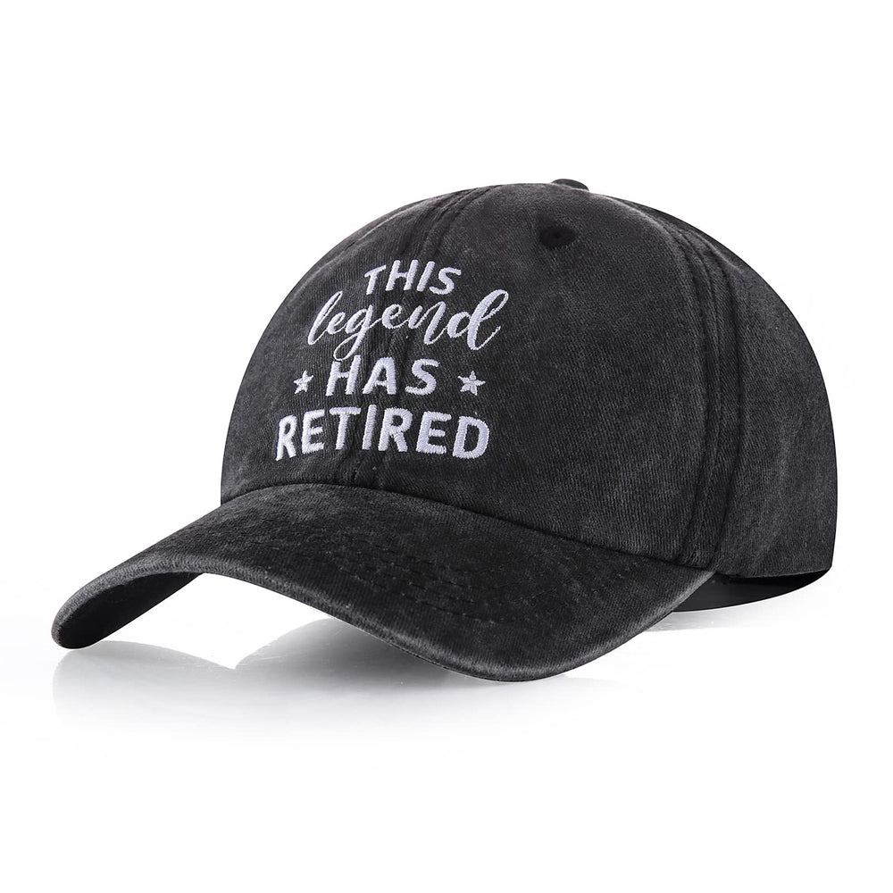 Close-up of embroidered retirement cap details